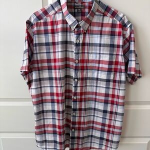 Eddie Bauer Red and Blue Plaid Casual Shirt Sz. XL